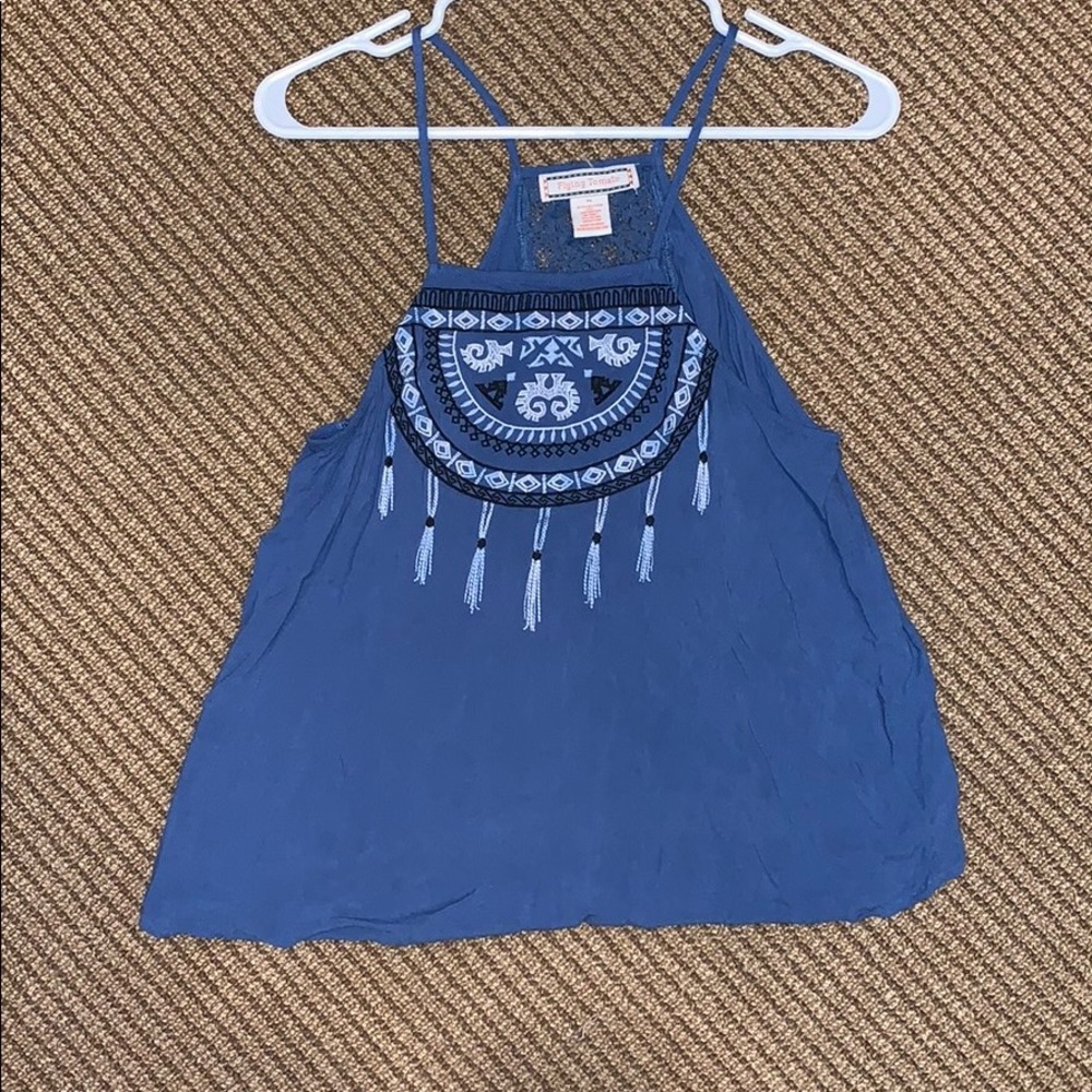 Flying Tomato tank top with embroidery and lace